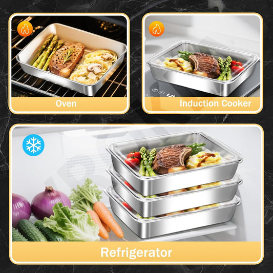 FreshBerry™ Steel Containers (Pack Of 4)