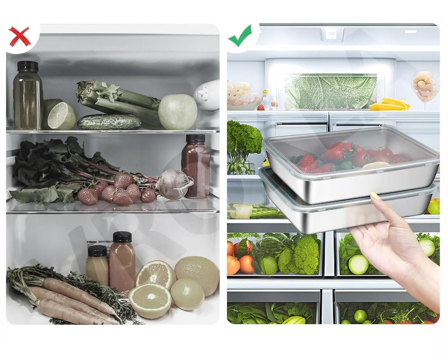 FreshBerry™ Steel Containers (Pack Of 4)
